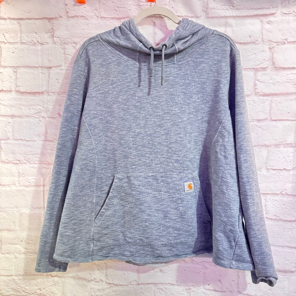 Carhartt light Blue Hoodie Sz XXL 20 and 26” length Excellent condition